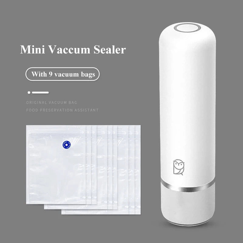 Household Portable Vacuum Packing Machine USB Rechargeable Electronic Automatic Kitchen Handheld Mini Home Vacuum Food Sealer