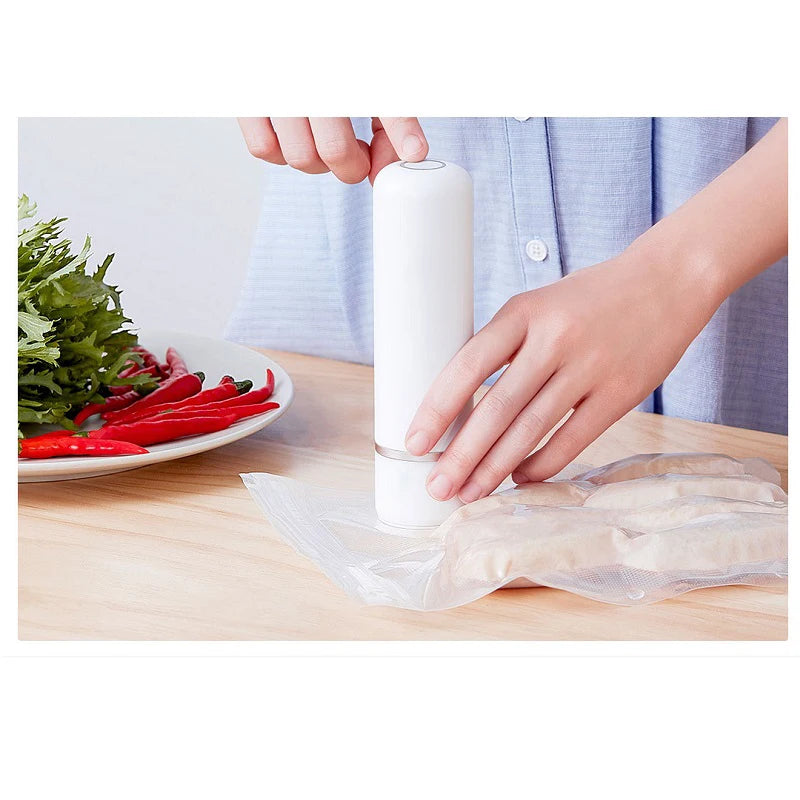 Household Portable Vacuum Packing Machine USB Rechargeable Electronic Automatic Kitchen Handheld Mini Home Vacuum Food Sealer